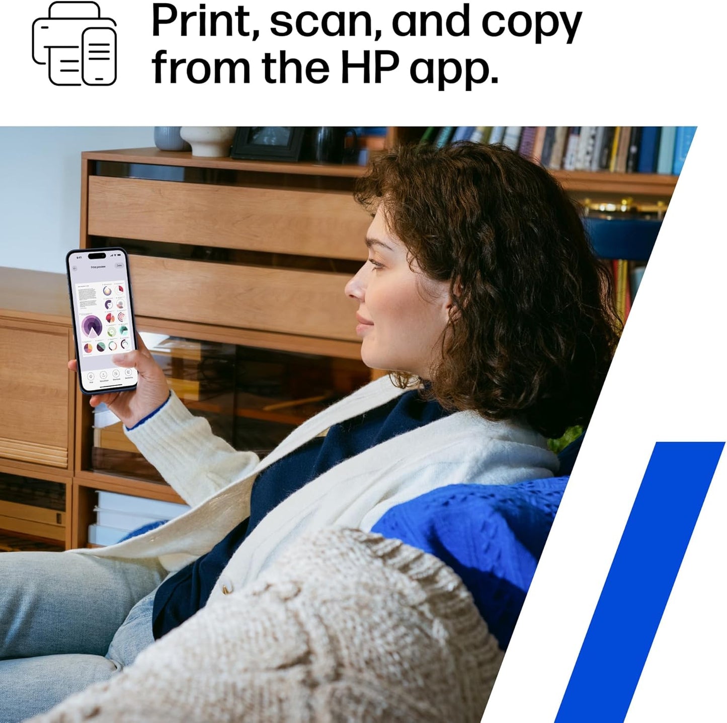 HP Officejet Pro 8125E Wireless All-In-One Color Inkjet Printer - Ideal for Home Office, Print, Scan, Copy, ADF, Duplex Printing, Includes 3-Month Instant Ink Trial, AI-Enabled