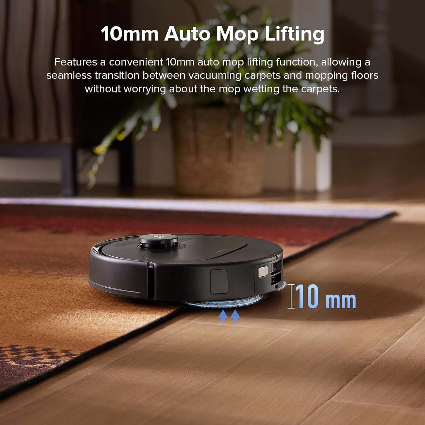 Qrevo L Robot Vacuum and Mop, All-In-One Vacuum Cleaner, 10,000Pa Powerful Suction, Self Emptying & Refilling, Self Mop Washing & Air Drying, Anti-Tangle Brushes for Home, Pet Hairs, Black