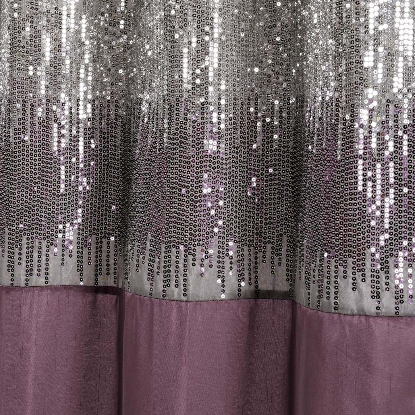 Lush Decor Night Sky Shower Curtain, 72" X 72", Gray & Purple