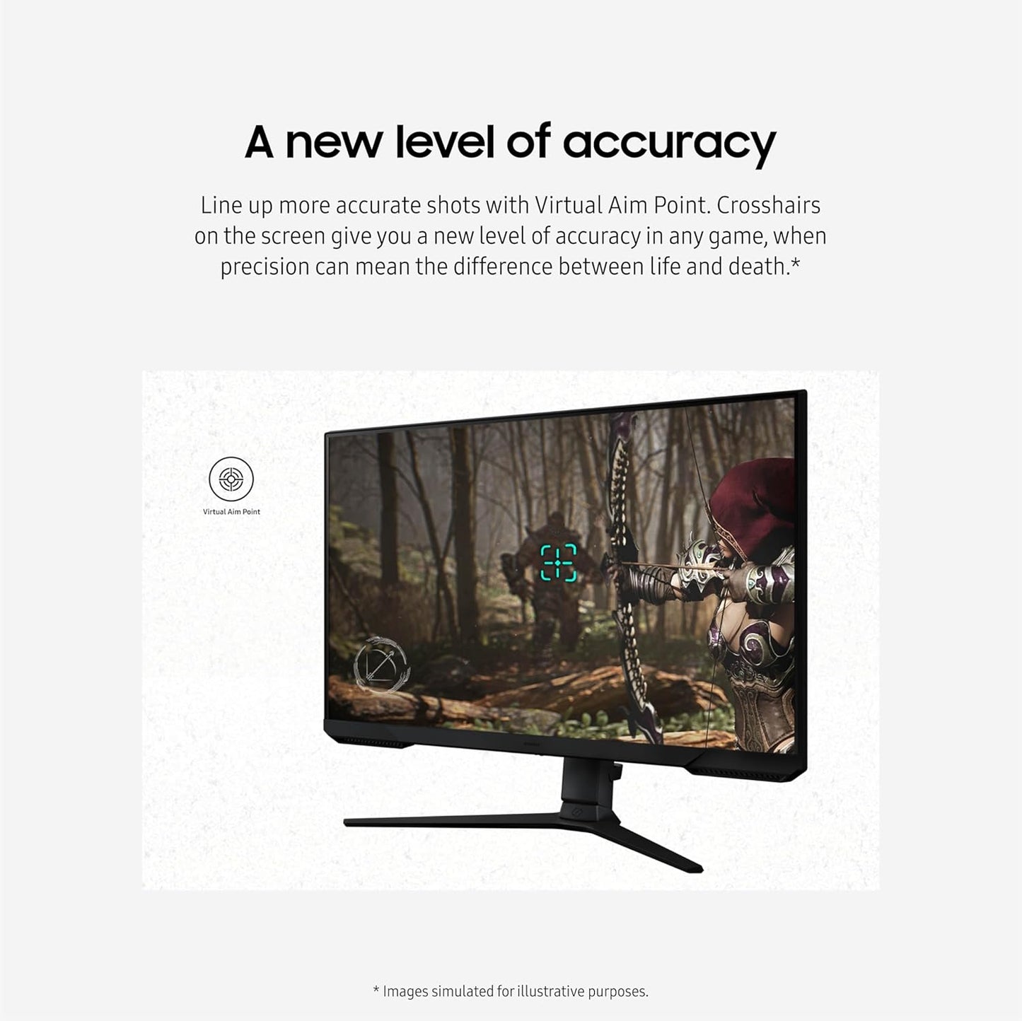 Samsung Odyssey G3 24" FHD Gaming Monitor - 1ms Response, 180Hz Refresh Rate, AMD FreeSync, Adjustable Stand, Eye Saver Mode, Flicker-Free