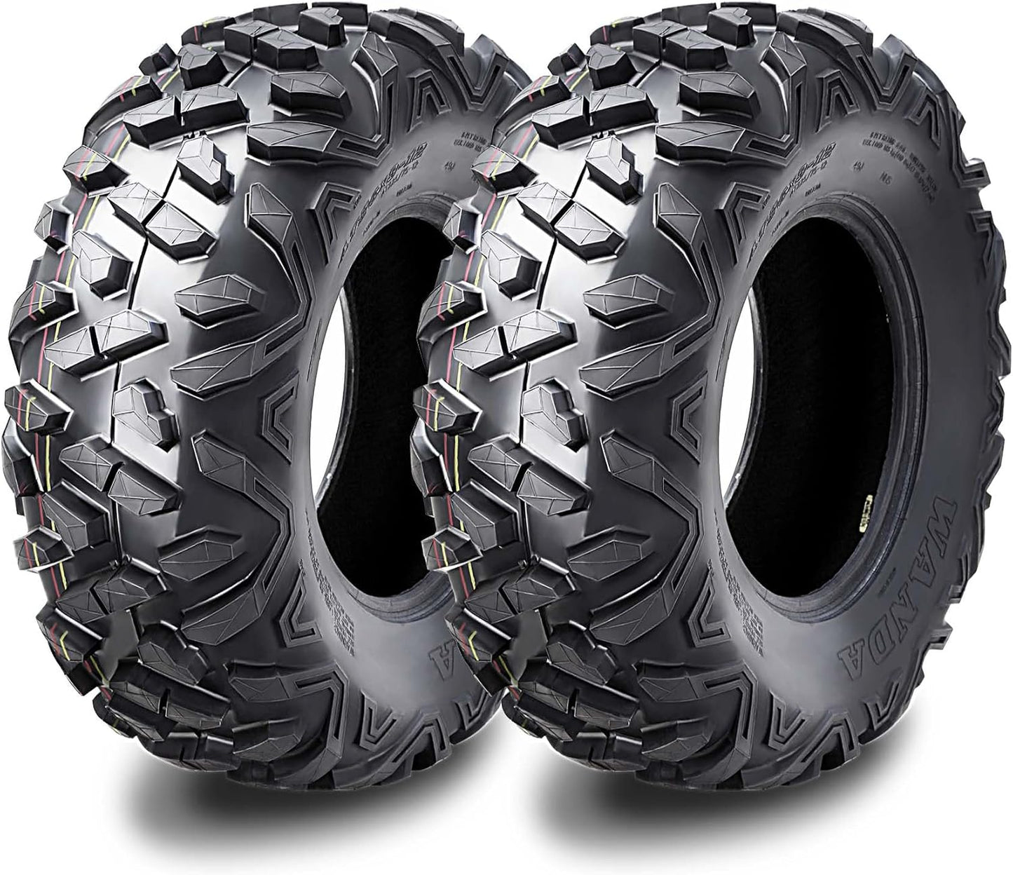 WANDA Set of 2 ATV Tires 22X10-10 22X10X10 6PR Big Horn Style