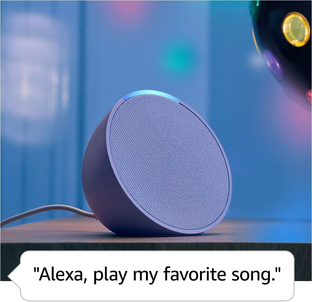 Compact Alexa Speaker - Amazon Echo Pop (Newest Model) in Lavender Bloom, Perfect for Any Room!