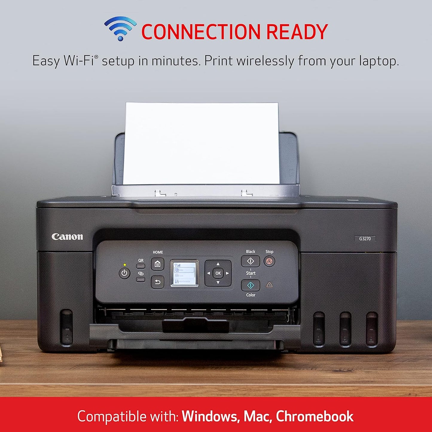 Canon Megatank G3290 Wireless All-In-One Printer - Print, Copy, Scan, Mobile Printing, 2.7" LCD Touchscreen, Auto Duplex