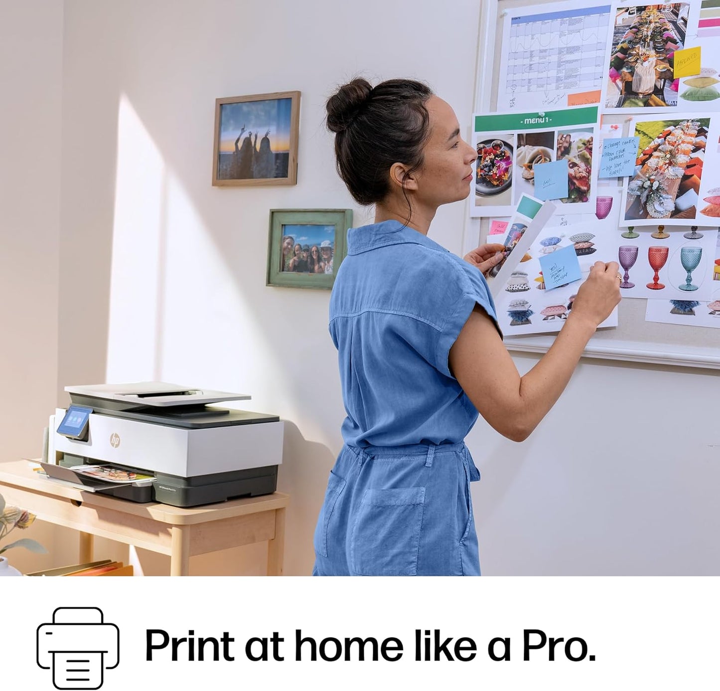 HP Officejet Pro 8125E Wireless All-In-One Color Inkjet Printer - Ideal for Home Office, Print, Scan, Copy, ADF, Duplex Printing, Includes 3-Month Instant Ink Trial, AI-Enabled