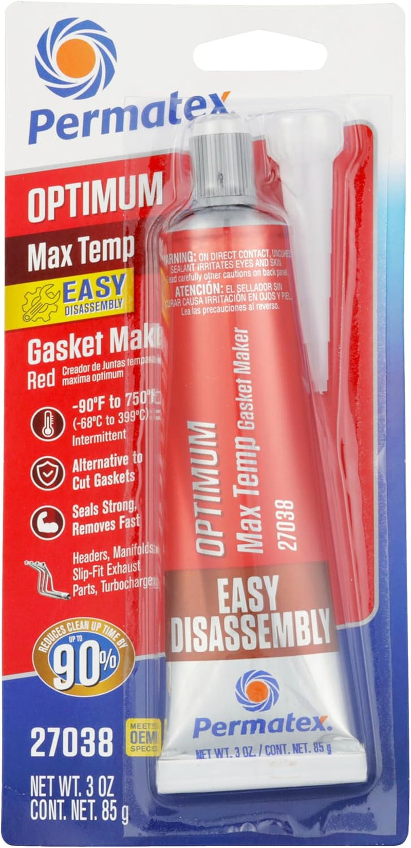 Permatex 81630 Ultra Red High Temperature Gasket Maker, 3 Oz
