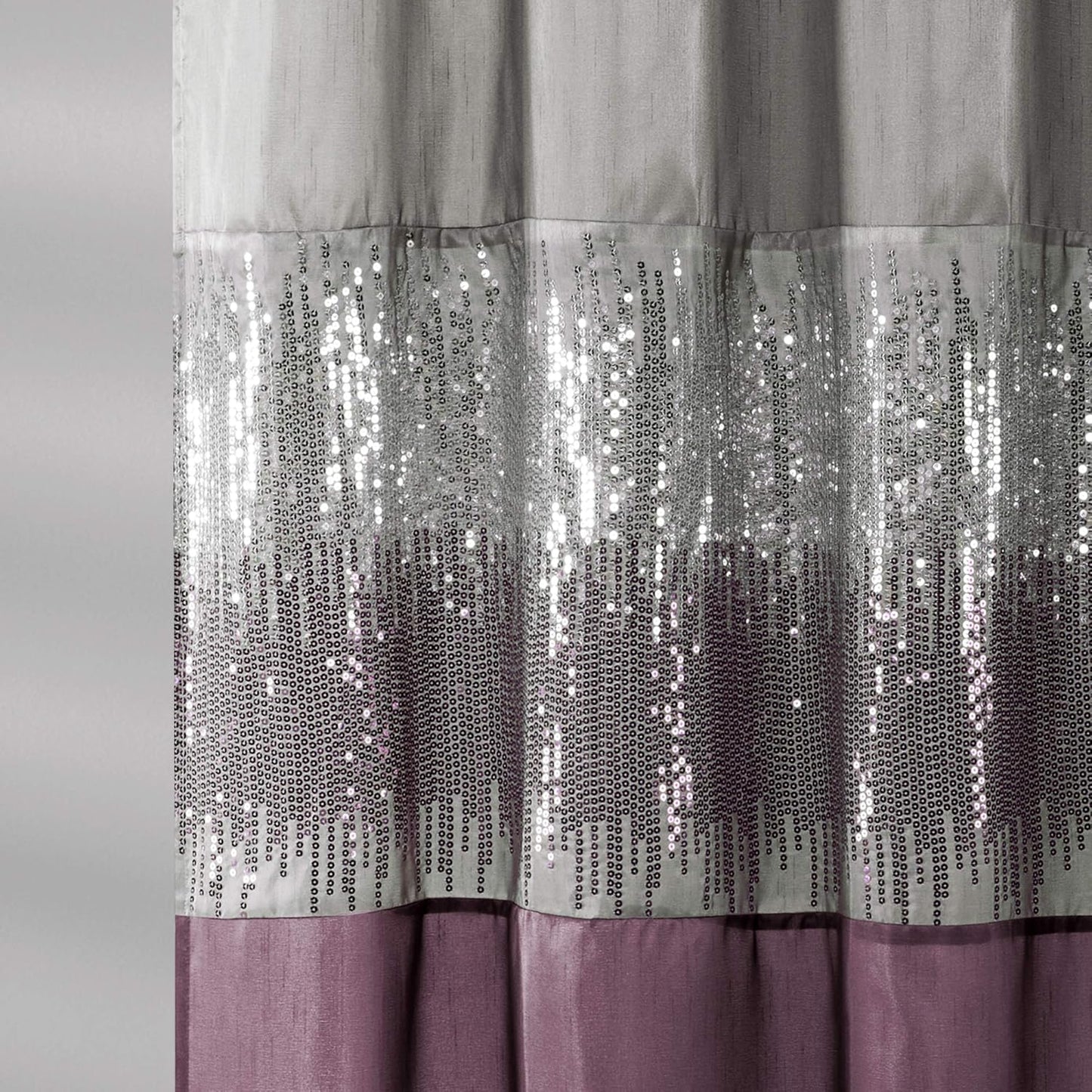 Lush Decor Night Sky Shower Curtain, 72" X 72", Gray & Purple