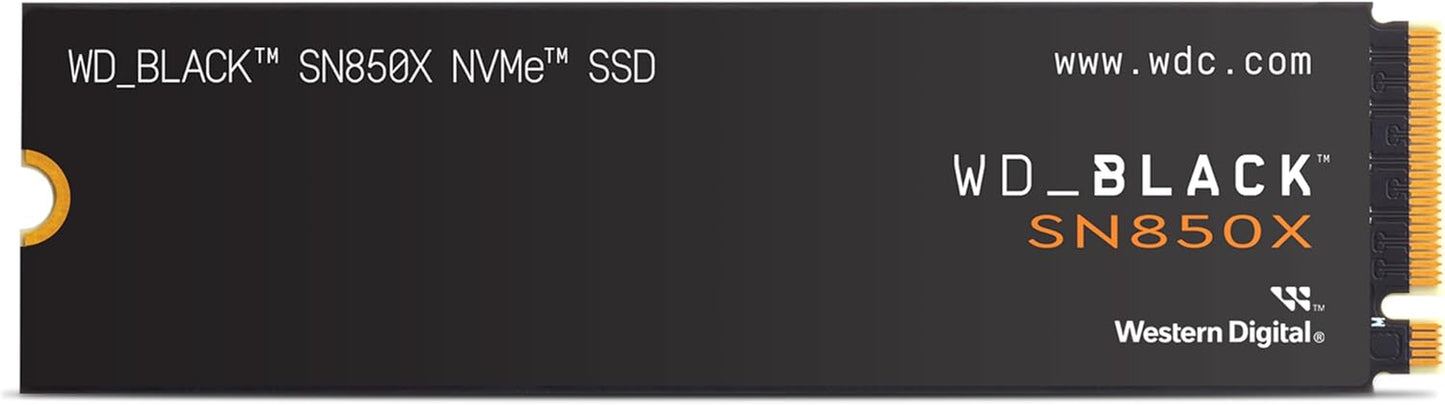 WD_BLACK 2TB SN850X NVMe Gaming SSD with Heatsink - Lightning Fast 7,300 MB/s - Perfect for PS5 - Gen4 PCIe M.2 2280