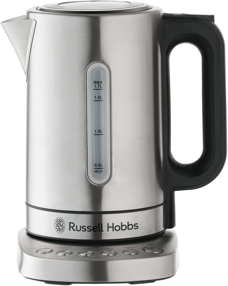RHK510 Addison Kettle, 5 Temperature Settings, 1.7 L Capacity, Keep Warm Function, Easy to Clean, Silver