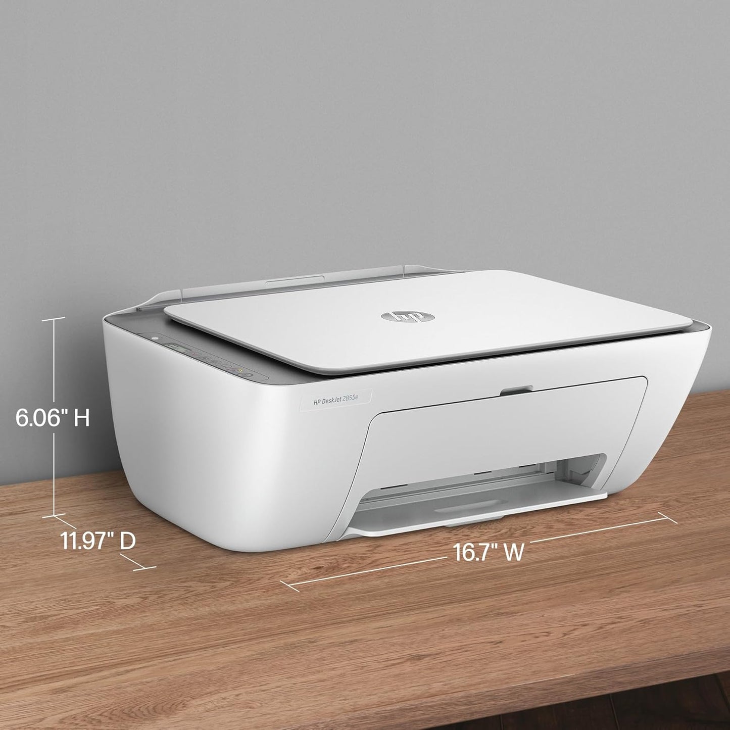 HP Deskjet 2855E Wireless All-In-One Printer with Scanner and Copier - Ideal for Home Use, Includes 3-Month Instant Ink Trial, AI-Enabled Technology