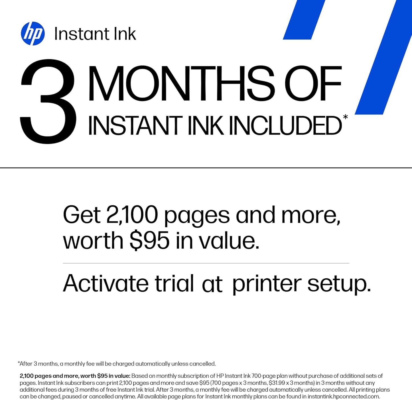 HP Deskjet 2855E Wireless All-In-One Printer with Scanner and Copier - Ideal for Home Use, Includes 3-Month Instant Ink Trial, AI-Enabled Technology