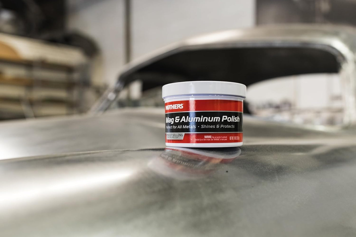 Mothers Mag & Aluminum Polish, 10 Oz. – Brilliant Shine, Easy to Use, for All Uncoated & Unplated Metals Including Aluminum Wheels, Stainless Steel Trim and Exhaust Tips, Brass & More (05101)