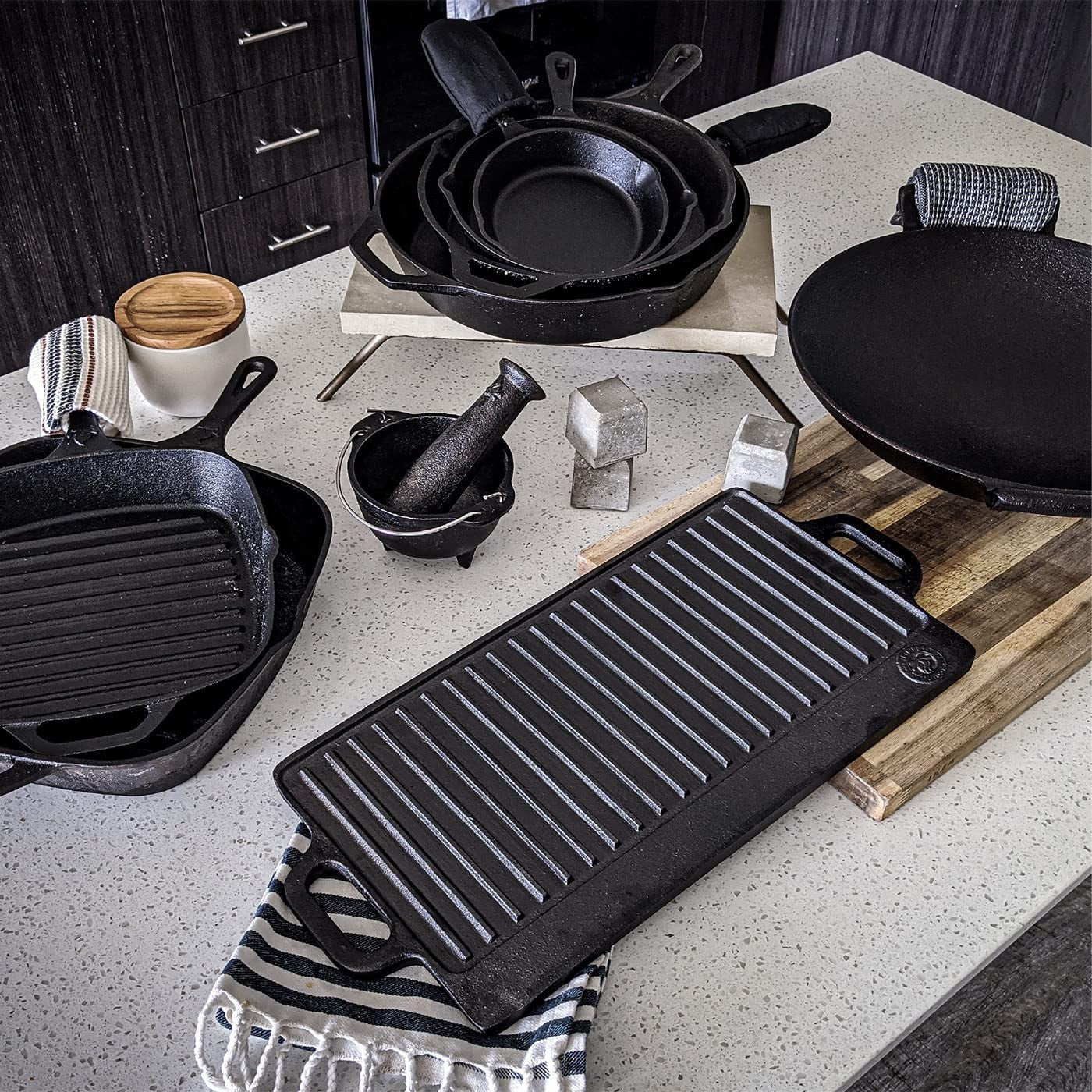 Backcountry Iron 12-Inch Pre-Seasoned Cast Iron Skillet - Perfect for All Your Cooking Adventures!