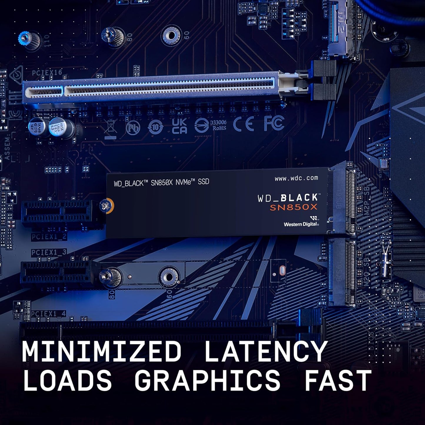 WD_BLACK 2TB SN850X NVMe Gaming SSD with Heatsink - Lightning Fast 7,300 MB/s - Perfect for PS5 - Gen4 PCIe M.2 2280