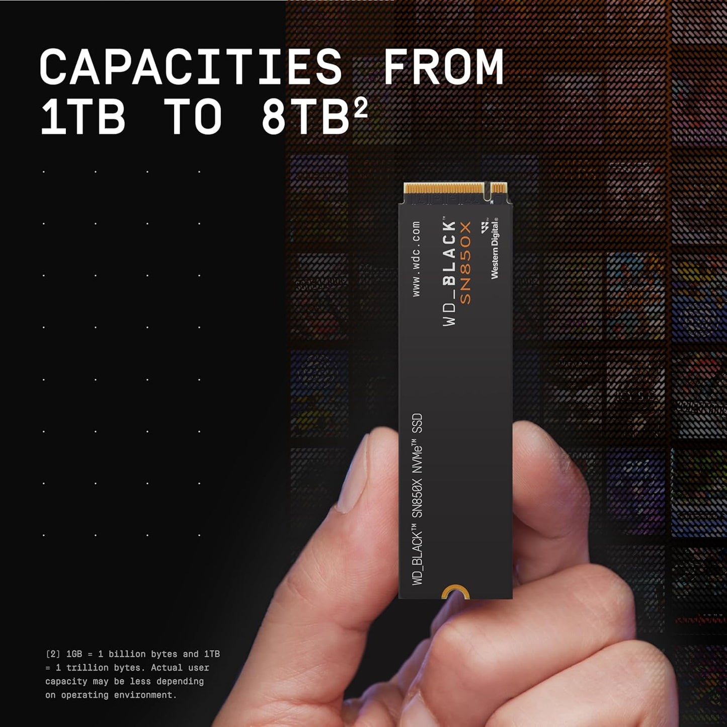 WD_BLACK 2TB SN850X NVMe Gaming SSD with Heatsink - Lightning Fast 7,300 MB/s - Perfect for PS5 - Gen4 PCIe M.2 2280