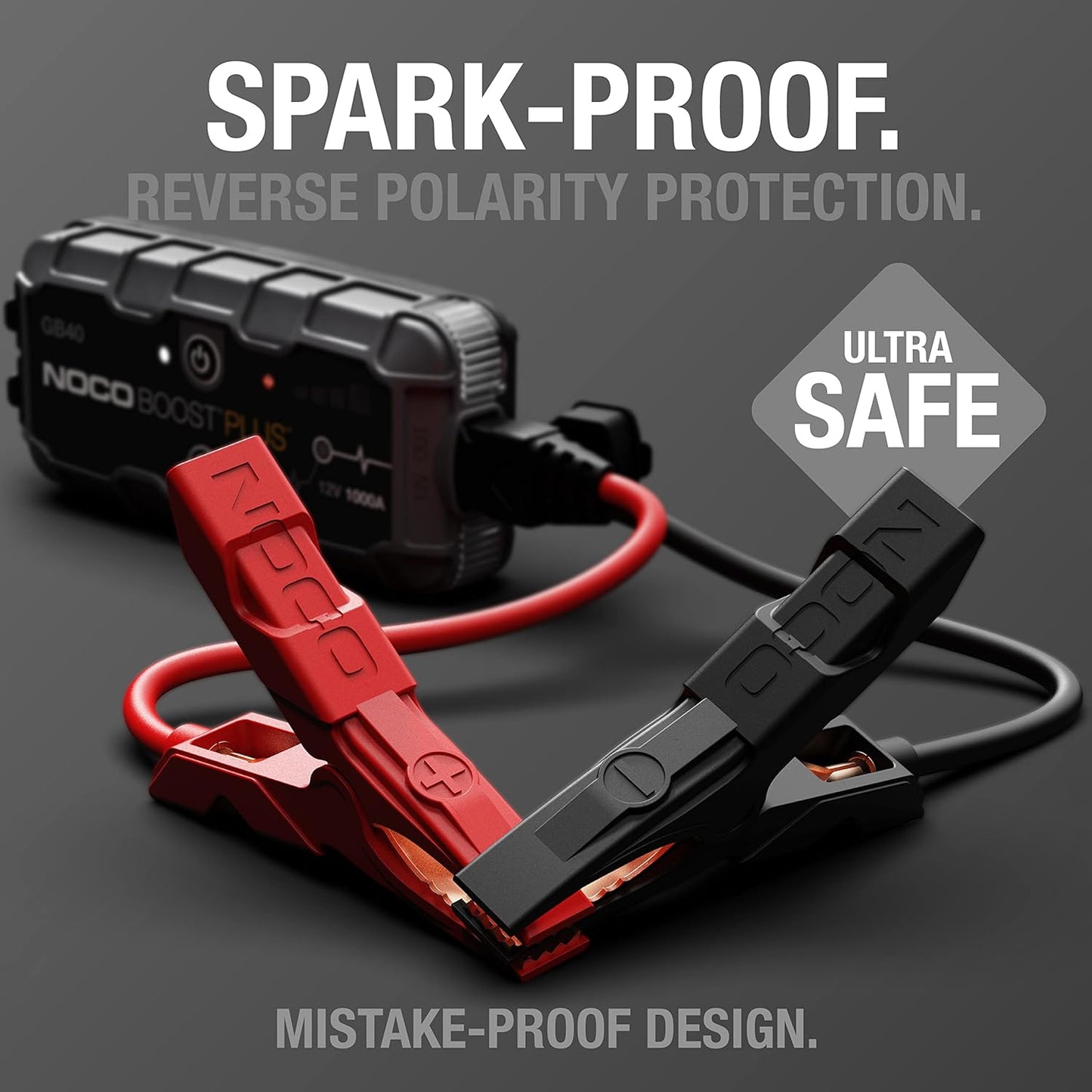 NOCO Boost GB40 - 1000A Ultra-Safe Portable Jump Starter & Power Bank for Gas & Diesel Engines