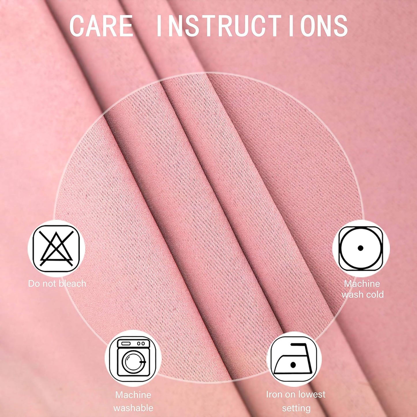 Luxurious Baby Pink Blackout Curtains - Set of 2 Grommet Panels (42" x 63") for a Cozy Bedroom Retreat