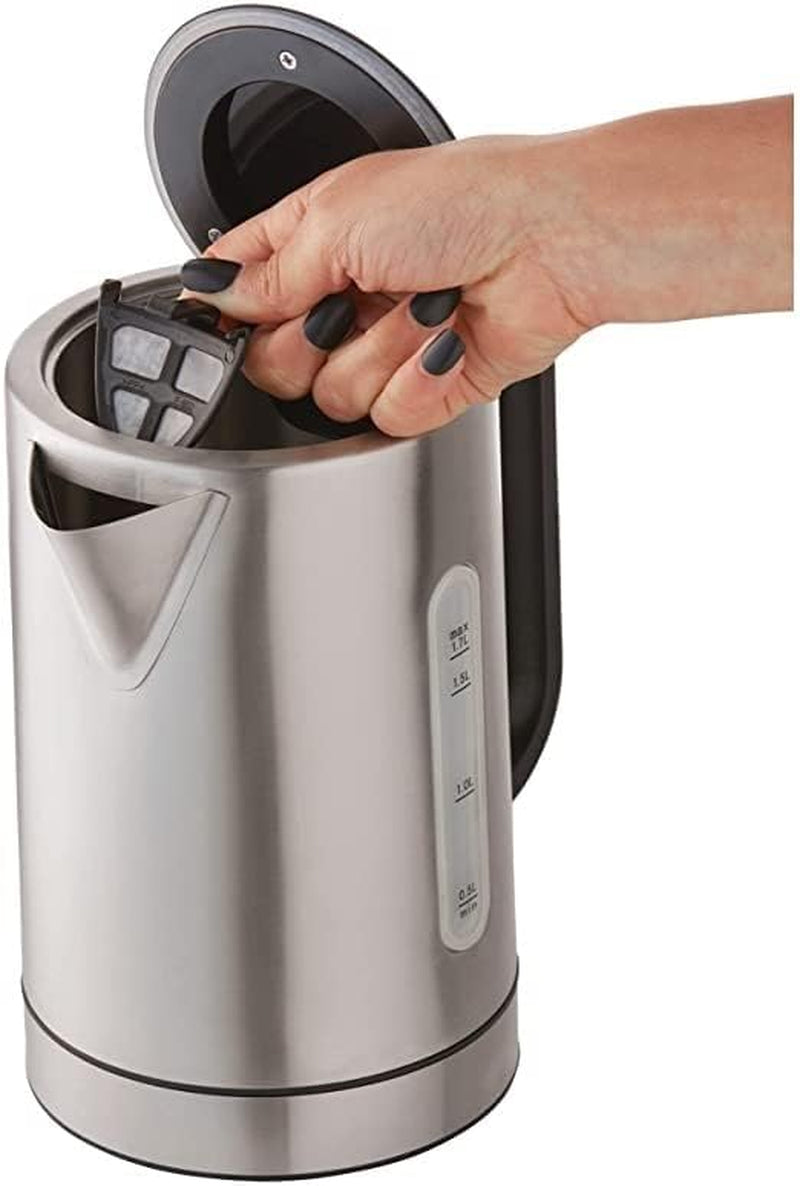 RHK510 Addison Kettle, 5 Temperature Settings, 1.7 L Capacity, Keep Warm Function, Easy to Clean, Silver