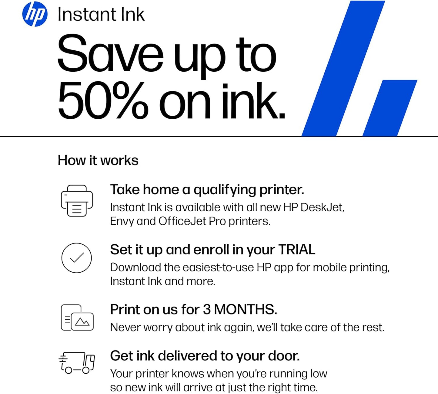 HP Deskjet 2855E Wireless All-In-One Printer with Scanner and Copier - Ideal for Home Use, Includes 3-Month Instant Ink Trial, AI-Enabled Technology
