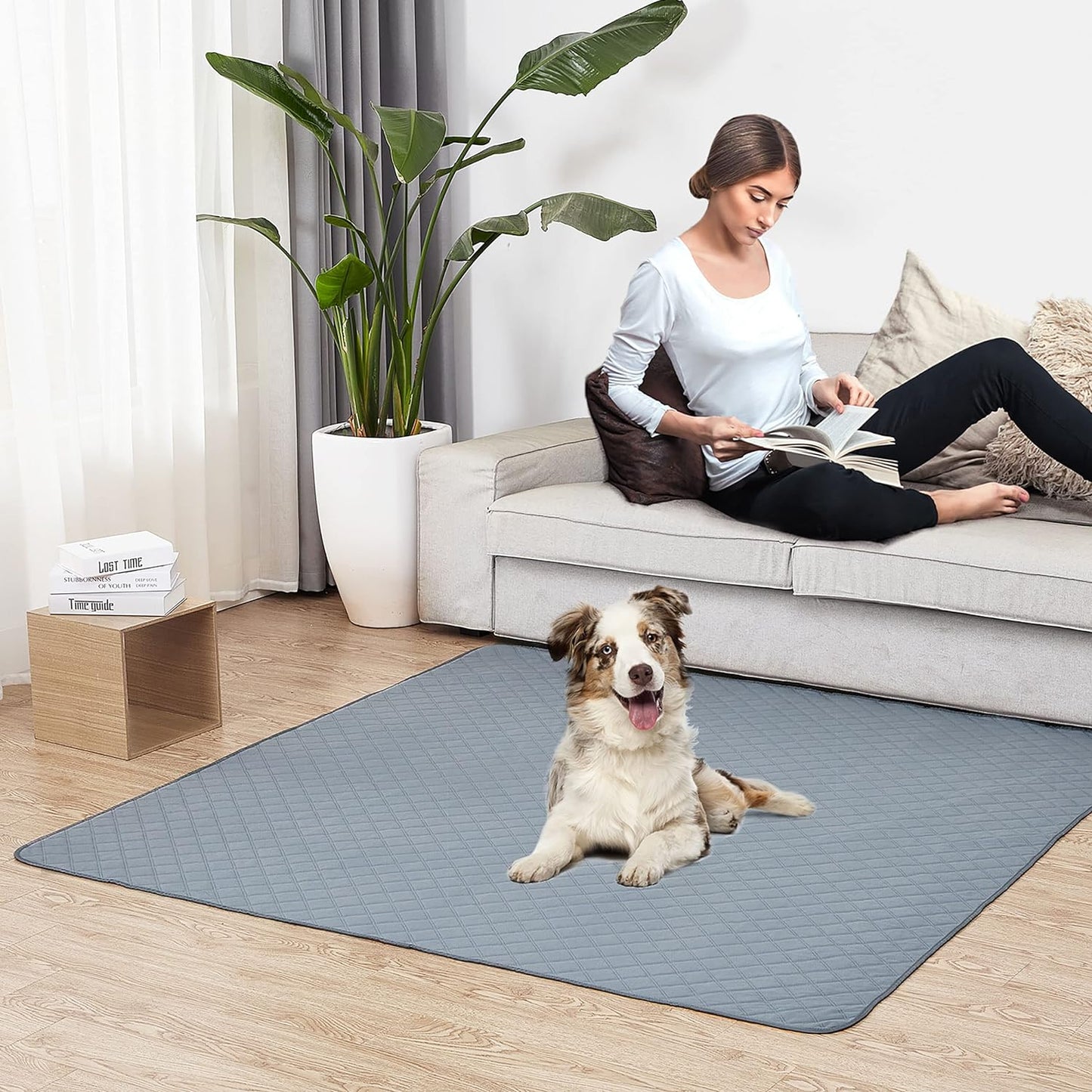 Eterish Reusable Washable Pee Pads for Dogs Large/Extra Large 36'' X 41'' 2 Pack, Absorbent Pet Puppy Dog Training Pads Non-Slip, Waterproof Whelping Potty Pads for Dogs Leak-Proof