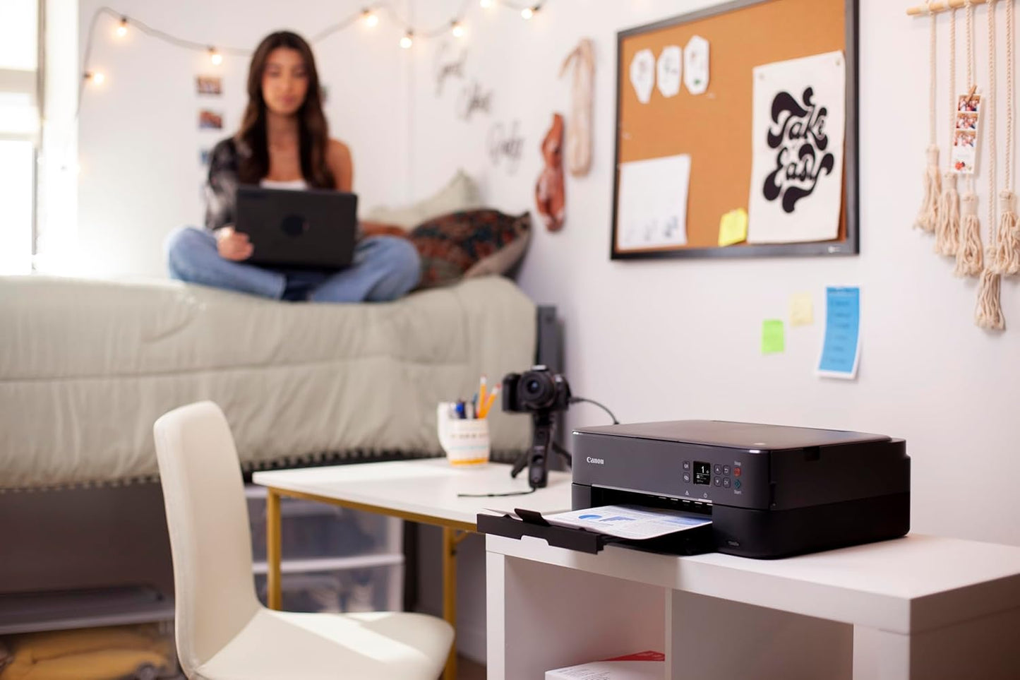 Canon PIXMA TS6420A Wireless All-In-One Inkjet Printer - Print, Copy, Scan - Sleek White Design