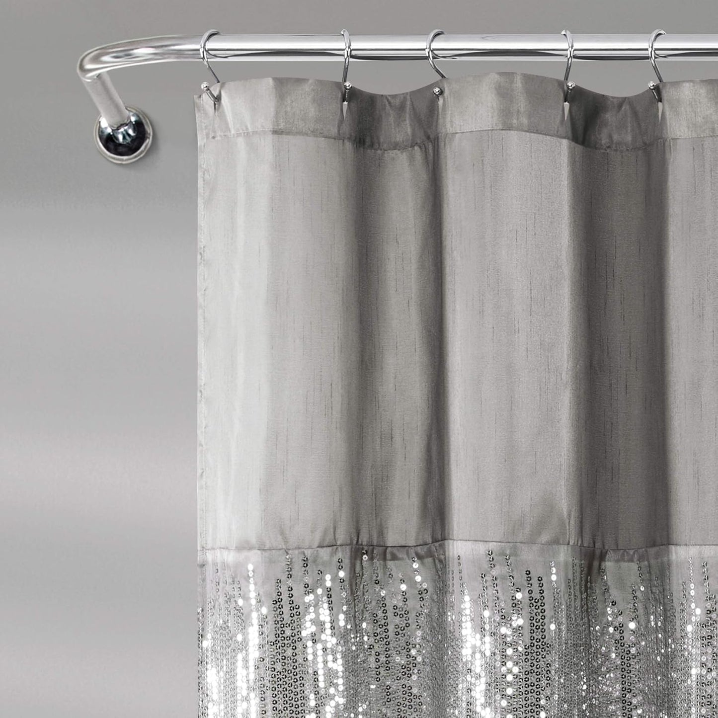Lush Decor Night Sky Shower Curtain, 72" X 72", Gray & Purple