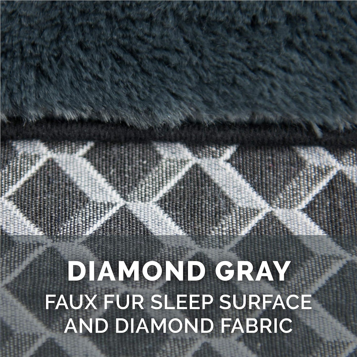 Furhaven Replacement Dog Bed Cover Comfy Couch Plush & Décor Sofa-Style, Machine Washable - Diamond Gray, Jumbo (X-Large)