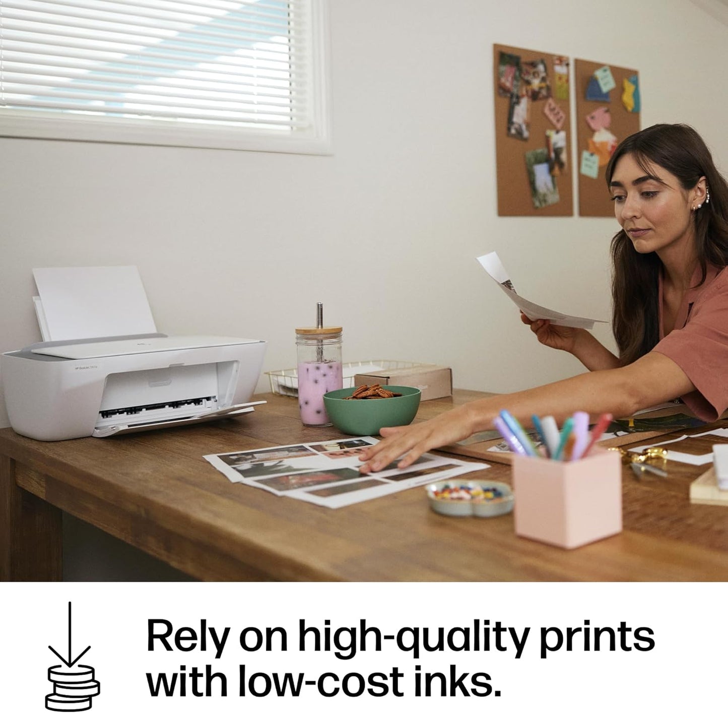 HP Deskjet 2855E Wireless All-In-One Printer with Scanner and Copier - Ideal for Home Use, Includes 3-Month Instant Ink Trial, AI-Enabled Technology