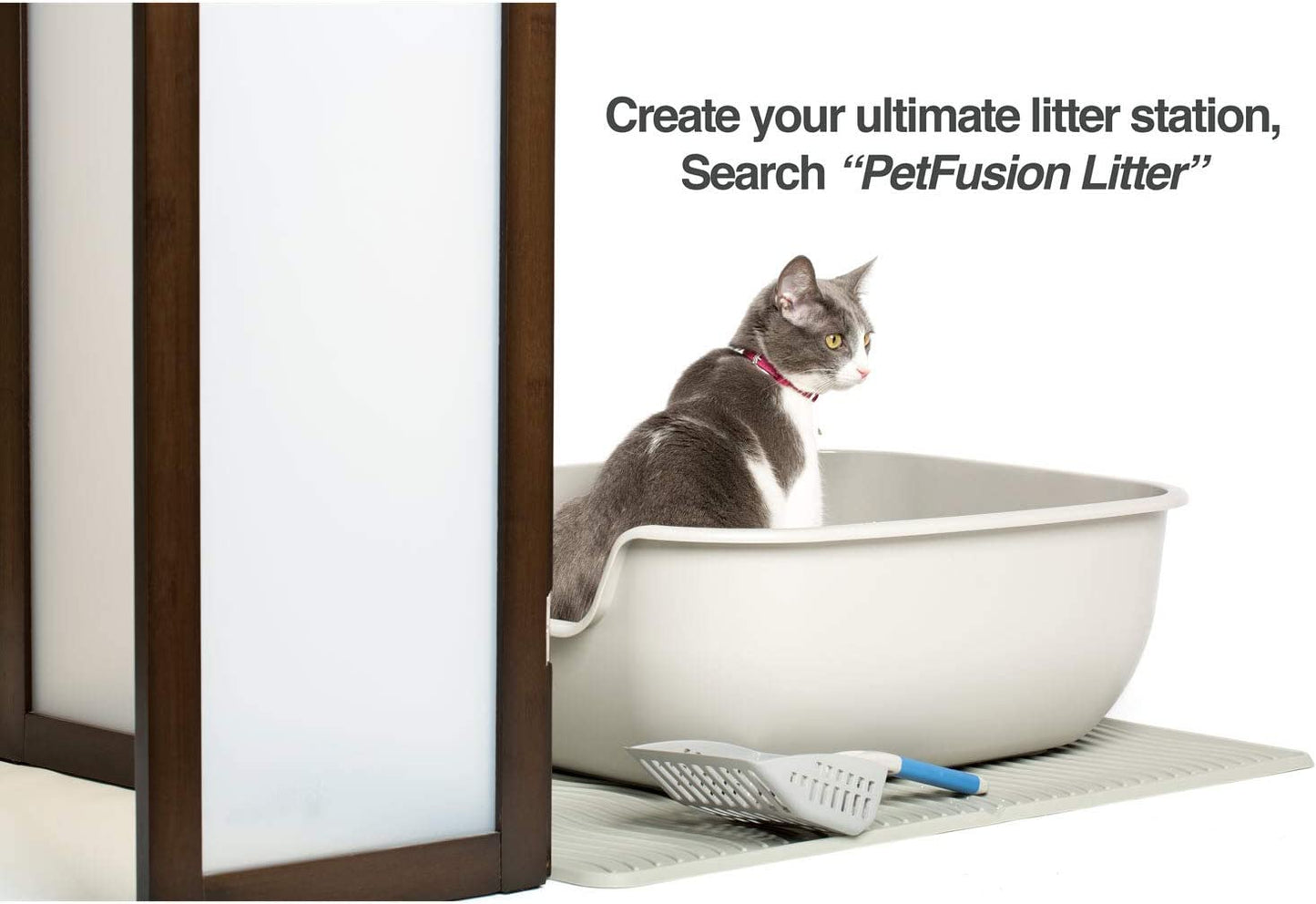 Petfusion Betterbox Non-Stick Large Litter Box, Pet Safe Coating for Easier Cleaning, Open Top Promotes Healthy Usage, Made of Stronger ABS Plastic