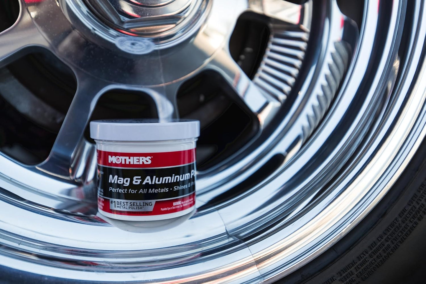 Mothers Mag & Aluminum Polish, 10 Oz. – Brilliant Shine, Easy to Use, for All Uncoated & Unplated Metals Including Aluminum Wheels, Stainless Steel Trim and Exhaust Tips, Brass & More (05101)