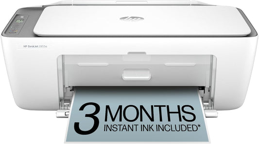 HP Deskjet 2855E Wireless All-In-One Printer with Scanner and Copier - Ideal for Home Use, Includes 3-Month Instant Ink Trial, AI-Enabled Technology