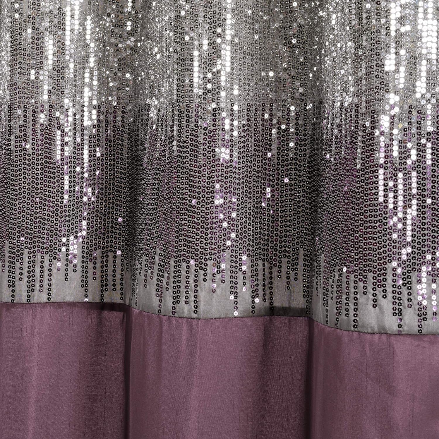 Lush Decor Night Sky Shower Curtain, 72" X 72", Gray & Purple
