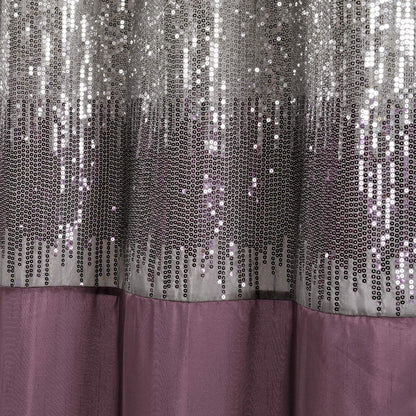 Lush Decor Night Sky Shower Curtain, 72" X 72", Gray & Purple
