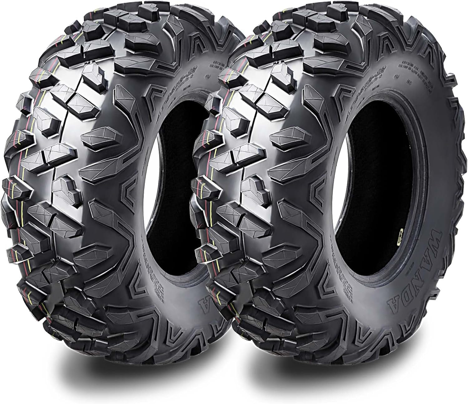 WANDA Set of 2 ATV Tires 22X10-10 22X10X10 6PR Big Horn Style