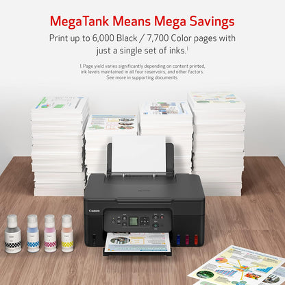 Canon Megatank G3290 Wireless All-In-One Printer - Print, Copy, Scan, Mobile Printing, 2.7" LCD Touchscreen, Auto Duplex