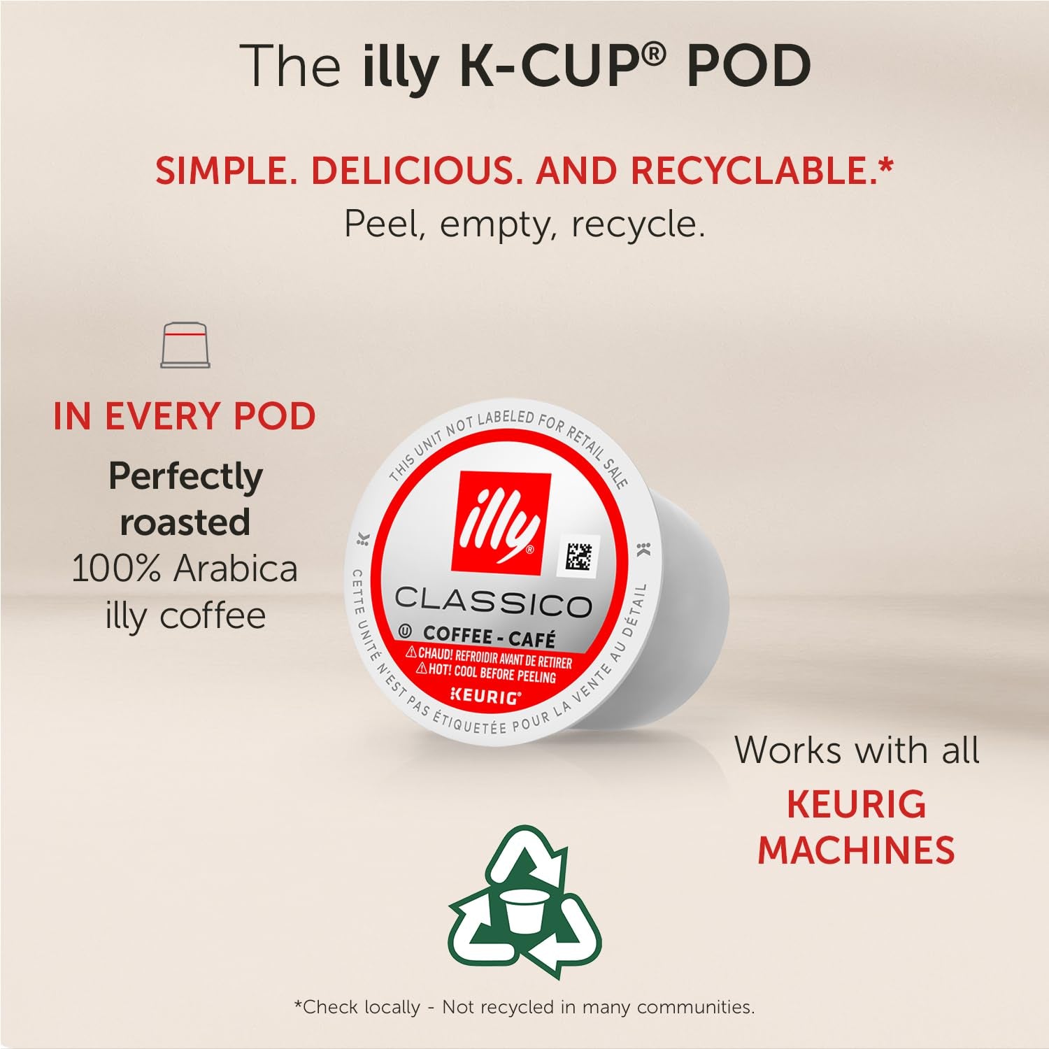 Illy Classico Roast K Cups for Keurig – Mild & Flavorful Coffee with Caramel, Orange Blossom & Jasmine – 20 Count, No Preservatives