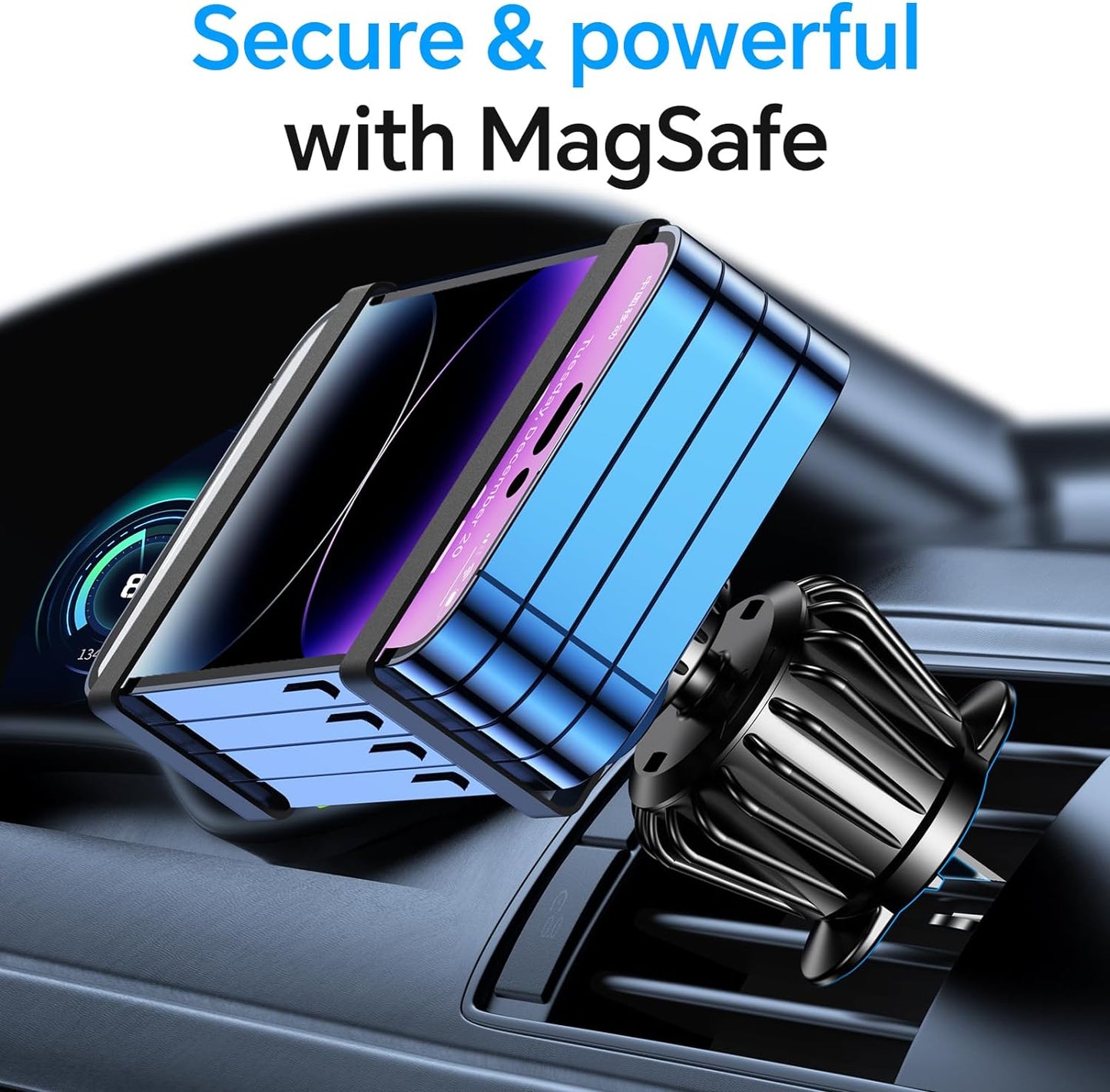 Kaistyle Magnetic Car Mount with 20 Strong Magnets - Ultimate Phone Holder for iPhone 17/16/15/14 and More - Perfect Dash Accessory for Men & Women