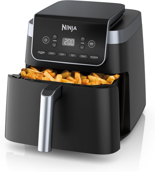 Air Fryer Pro XL 6.2L, 6 Cooking Functions, Space Saving Design, 6.2L Capacity, Max Crisp Technology, AF181ANZ, Black