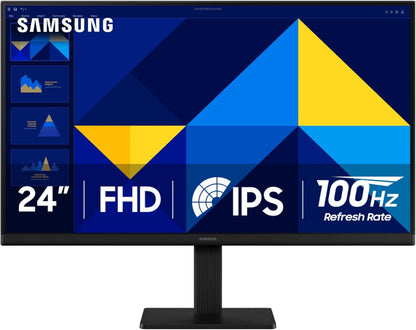 SAMSUNG 24" Essential IPS Monitor - 100Hz Refresh Rate, Ergonomic Design, Advanced Eye Care & Game Mode