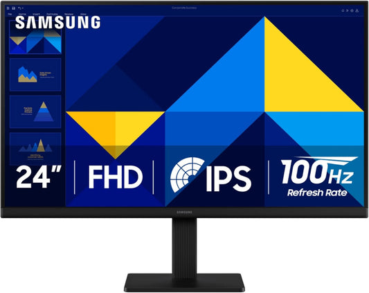 SAMSUNG 24" Essential IPS Monitor - 100Hz Refresh Rate, Ergonomic Design, Advanced Eye Care & Game Mode