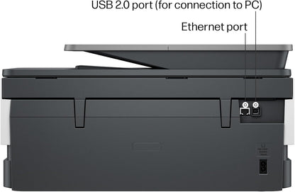 HP Officejet Pro 8125E Wireless All-In-One Color Inkjet Printer - Ideal for Home Office, Print, Scan, Copy, ADF, Duplex Printing, Includes 3-Month Instant Ink Trial, AI-Enabled