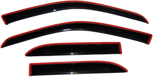 Auto Ventshade [AVS] In-Channel Rain Guards for 2002 - 2006 Cadillac Escalade; 2000 - 2006 Chevrolet Tahoe/Gmc Yukon; 2001 - 2006 Yukon Denali | Window Vent Visors, 4 Pcs. - Smoke | 194304