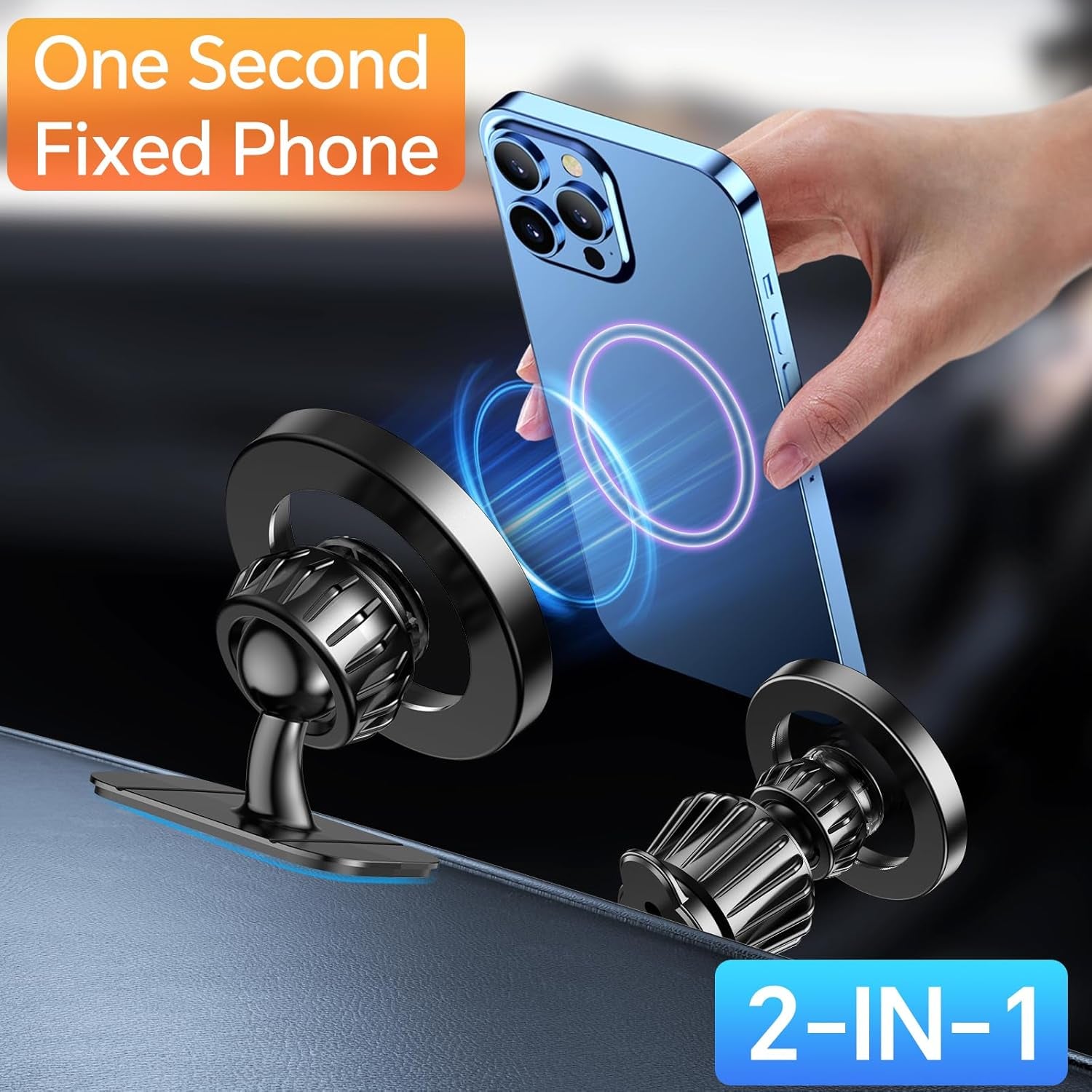 Kaistyle Magnetic Car Mount with 20 Strong Magnets - Ultimate Phone Holder for iPhone 17/16/15/14 and More - Perfect Dash Accessory for Men & Women