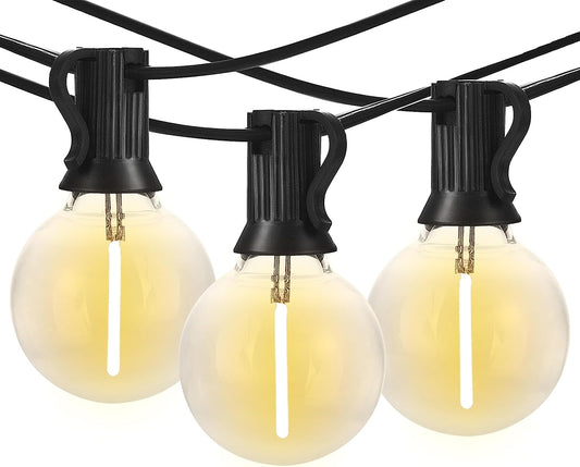 Banord 29FT Shatterproof Globe Outdoor String Lights - 15 Dimmable Waterproof Bulbs for Patio, Porch & Cafe Decor