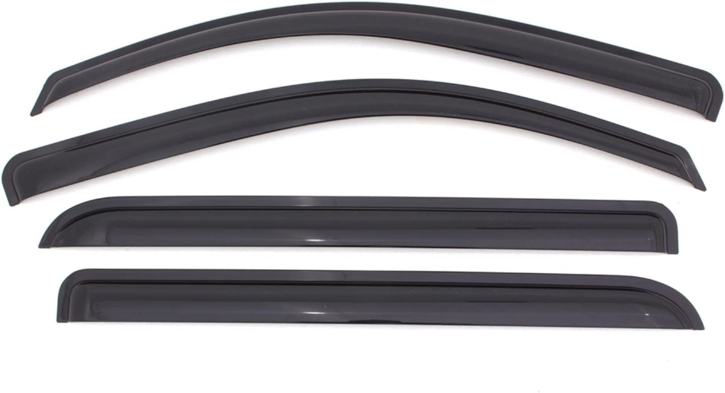 Auto Ventshade [AVS] In-Channel Rain Guards for 2002 - 2006 Cadillac Escalade; 2000 - 2006 Chevrolet Tahoe/Gmc Yukon; 2001 - 2006 Yukon Denali | Window Vent Visors, 4 Pcs. - Smoke | 194304
