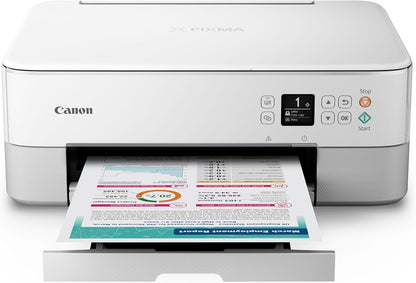 Canon PIXMA TS6420A Wireless All-In-One Inkjet Printer - Print, Copy, Scan - Sleek White Design