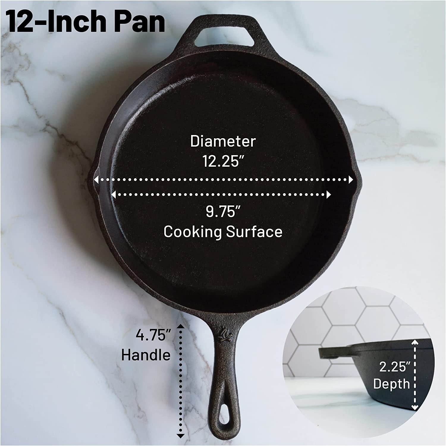 Backcountry Iron 12-Inch Pre-Seasoned Cast Iron Skillet - Perfect for All Your Cooking Adventures!