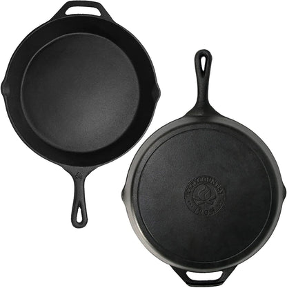 Backcountry Iron 12-Inch Pre-Seasoned Cast Iron Skillet - Perfect for All Your Cooking Adventures!