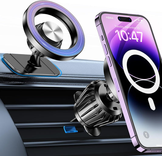 Kaistyle Magnetic Car Mount with 20 Strong Magnets - Ultimate Phone Holder for iPhone 17/16/15/14 and More - Perfect Dash Accessory for Men & Women