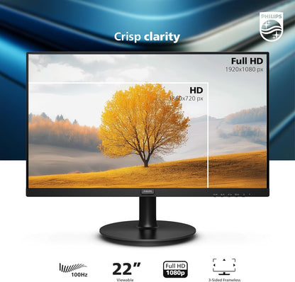 Philips 27B2N2100 27" FHD 100Hz Gaming & Office Monitor - Energy Star & EPEAT Gold Certified with HDMI & VGA, 4-Year Warranty
