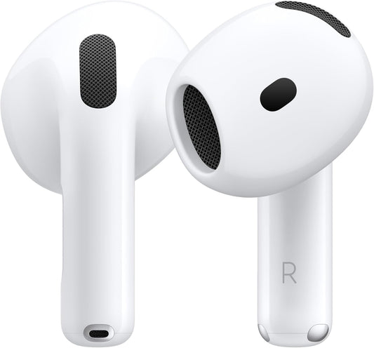 Apple AirPods 4 - Premium Wireless Earbuds with Active Noise Cancellation, Adaptive Audio, and Personalized Spatial Audio - USB-C Charging Case & Wireless Charging - H2 Chip